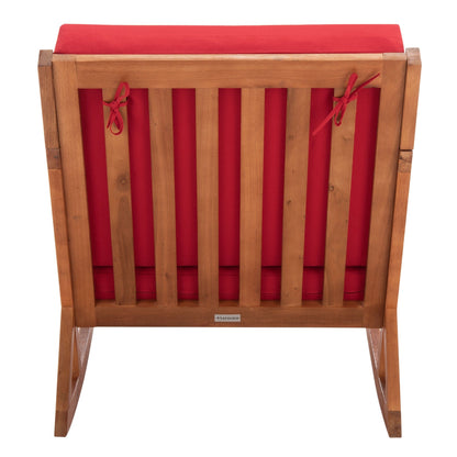 Fauteuil à bascule d'extérieur SAFAVIEH Makaila avec coussin - 66 cm (L) x 79 cm (P) x 97 cm (H)