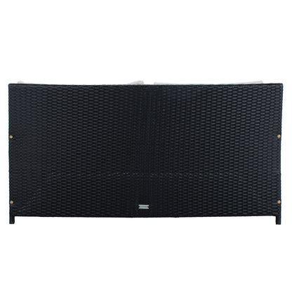 Lit de repos d'extérieur SAFAVIEH Taniyah en osier avec oreiller et coussins - 53 L x 28 P x 62 H