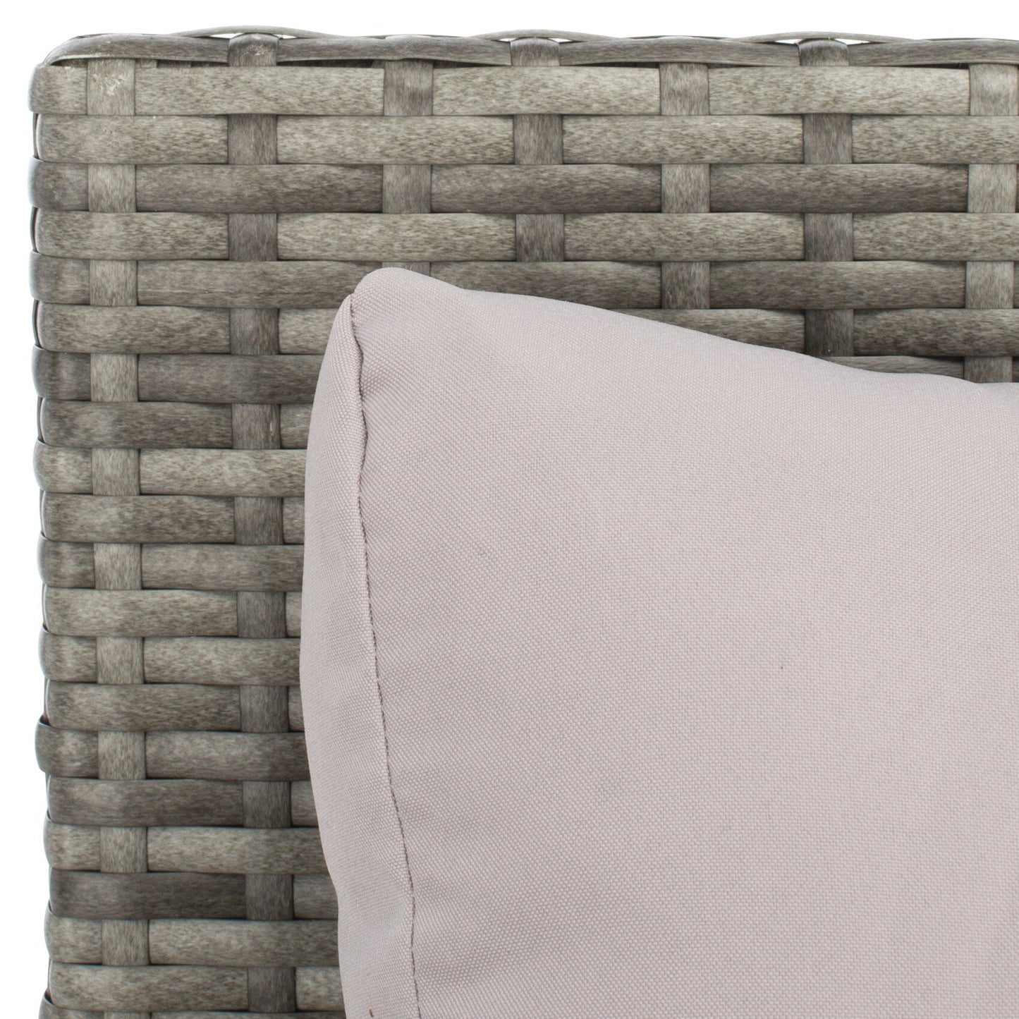 Lit de repos d'extérieur SAFAVIEH Taniyah en osier avec oreiller et coussins - 53 L x 28 P x 62 H