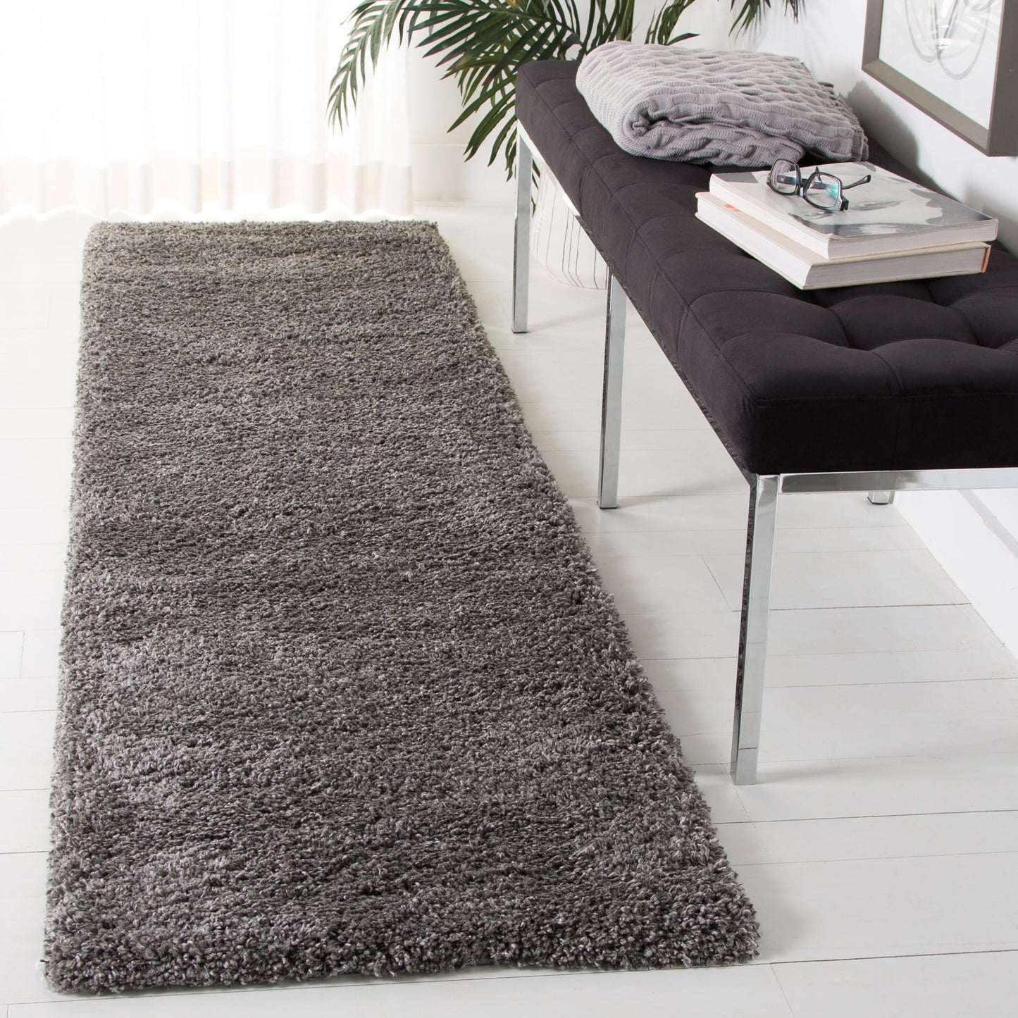 SAFAVIEH Tapis Royal Shag Sannie de 2 pouces d'épaisseur