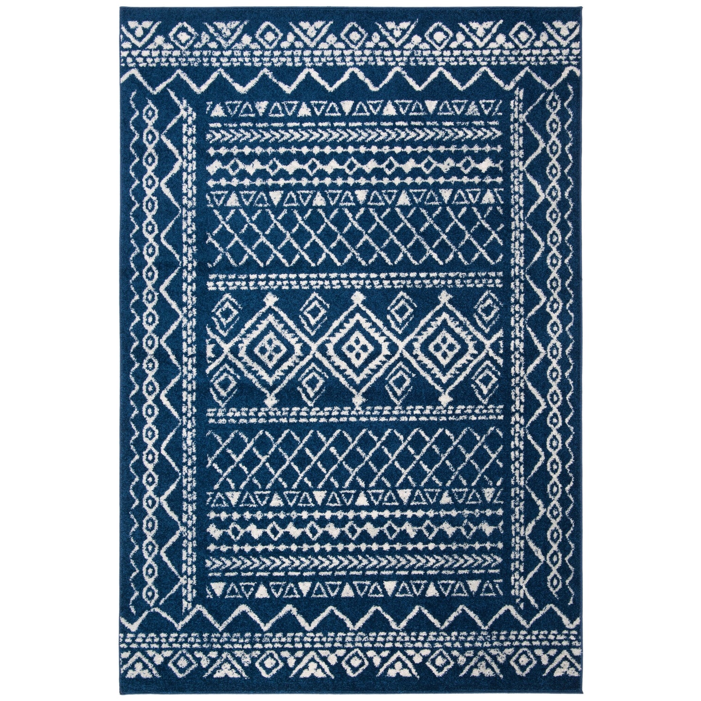 Tapis rustique marocain bohème tribal vieilli SAFAVIEH Tulum Hinnertje