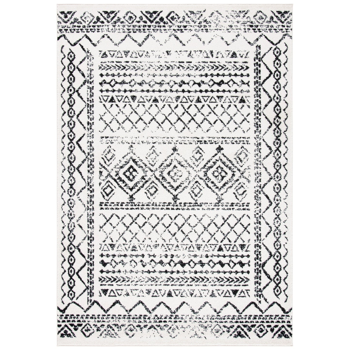 Tapis rustique marocain bohème tribal vieilli SAFAVIEH Tulum Hinnertje