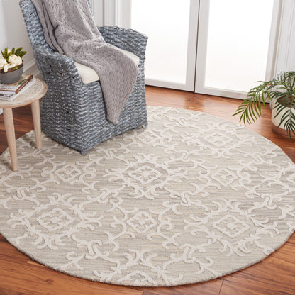 SAFAVIEH, Tapis en laine moderne à motif floral Blossom Vesela, fait main