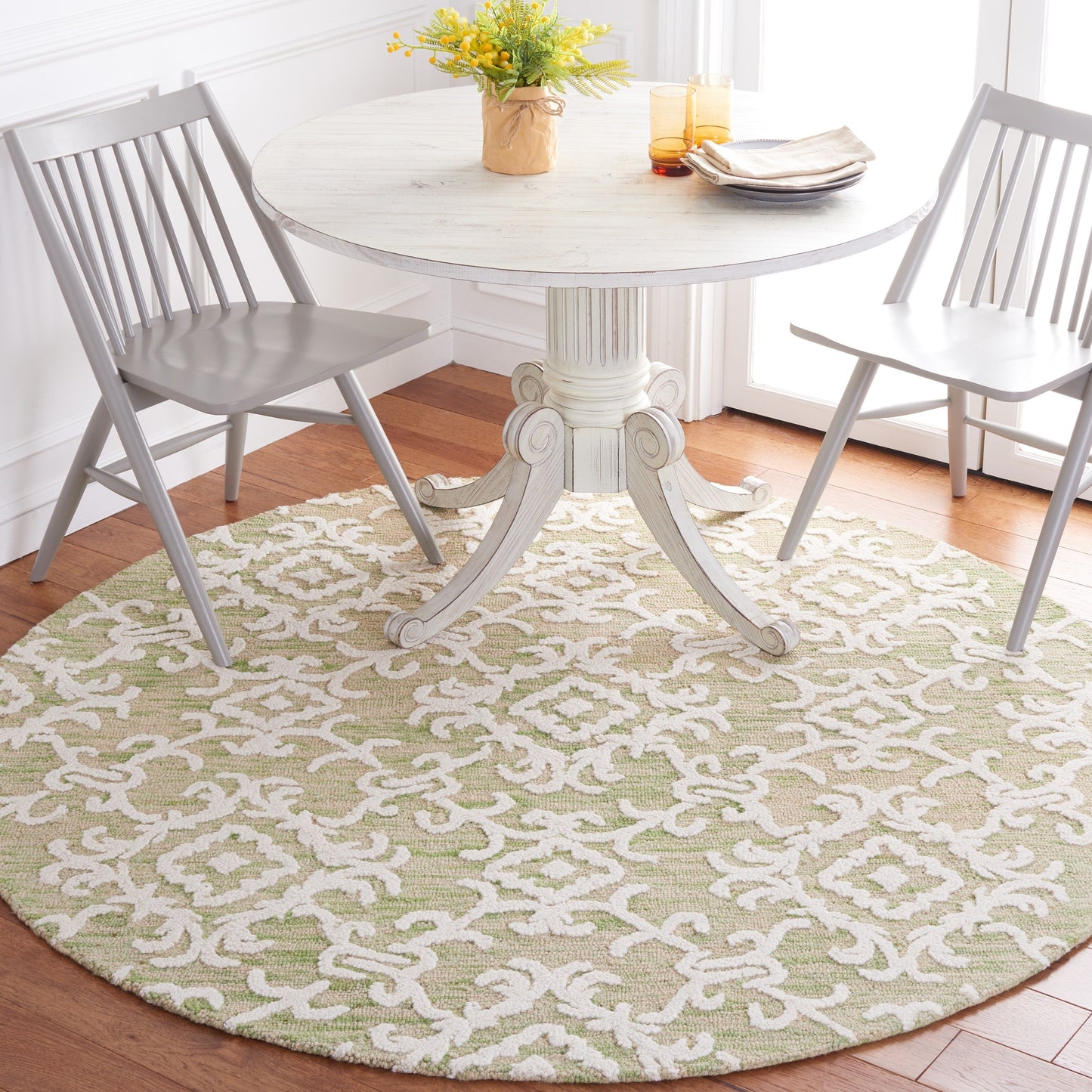 SAFAVIEH, Tapis en laine moderne à motif floral Blossom Vesela, fait main