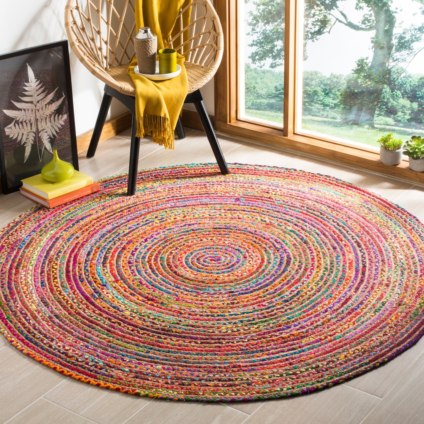 SAFAVIEH, Tapis en jute fait main de style bohème côtier Cape Cod Rietie