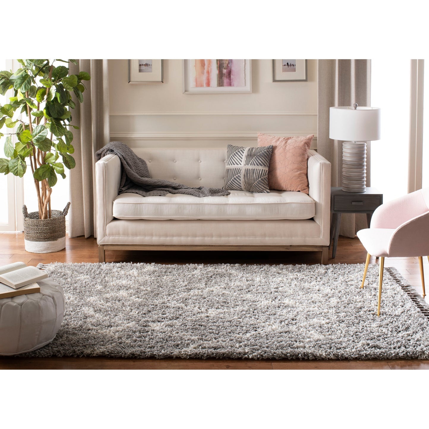 SAFAVIEH, Tapis en jute fait main de style bohème côtier Cape Cod Rietie