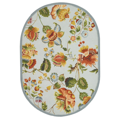 SAFAVIEH, Tapis en laine fait main Chelsea Jurendine style campagne française à motifs floraux