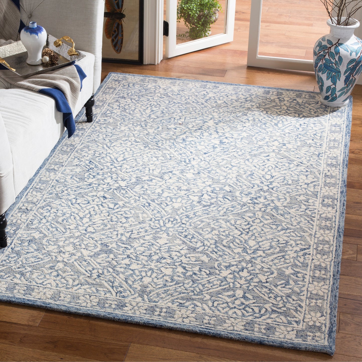 SAFAVIEH, Tapis en laine Marushka micro-bouclé fait main