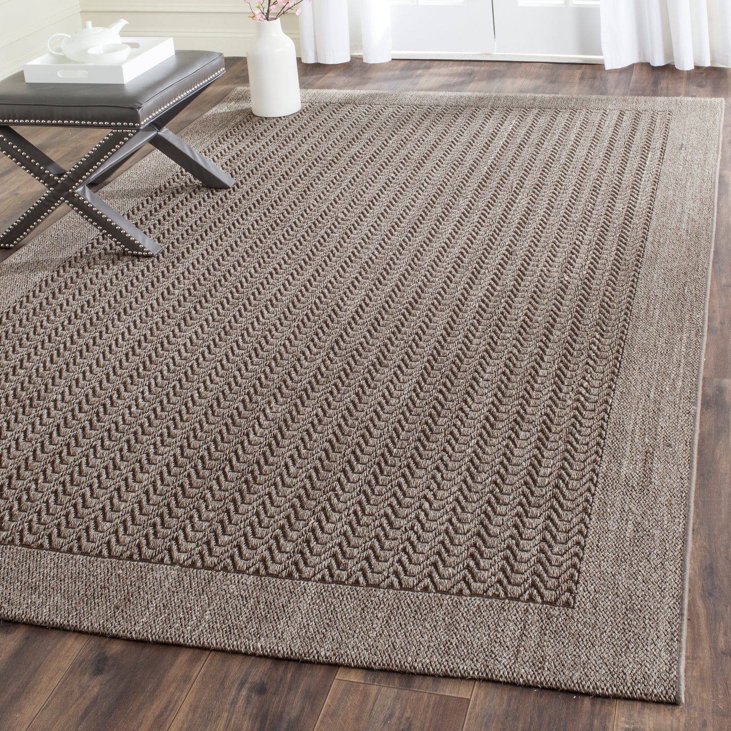 Tapis en sisal moderne nacré SAFAVIEH, Palm Beach