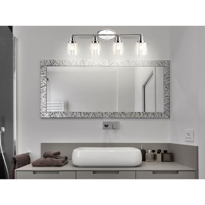 Sandrine 3-Light Iron/Seeded Glass Classic Cottage LED Vanity Light, by JONATHAN Y