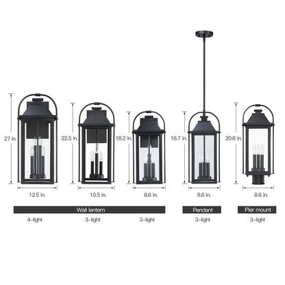 Applique murale d'extérieur Brits Black