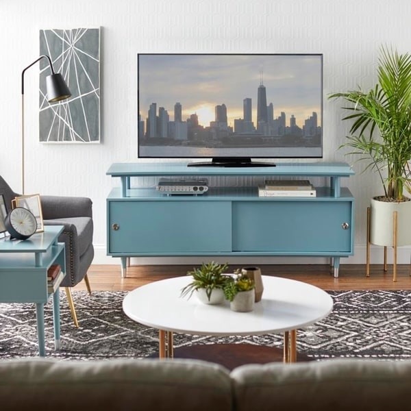 Meuble TV en bois moderne du milieu du siècle Margo de Simple Living