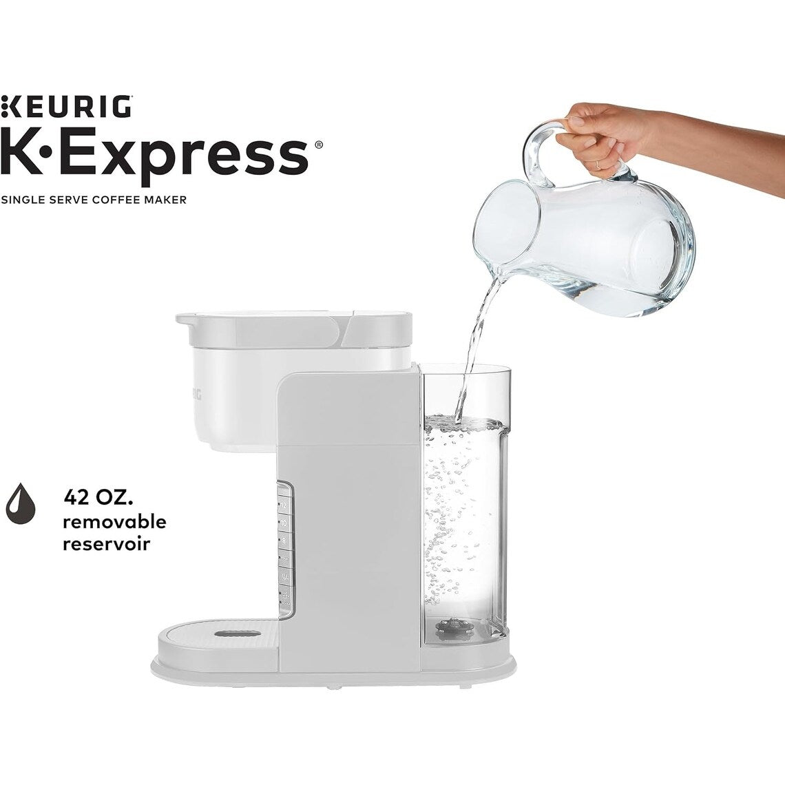 Cafetière K-Cup à dose unique, 3 tailles d'infusion, infusion forte, réservoir de 42 oz, pierre chaude