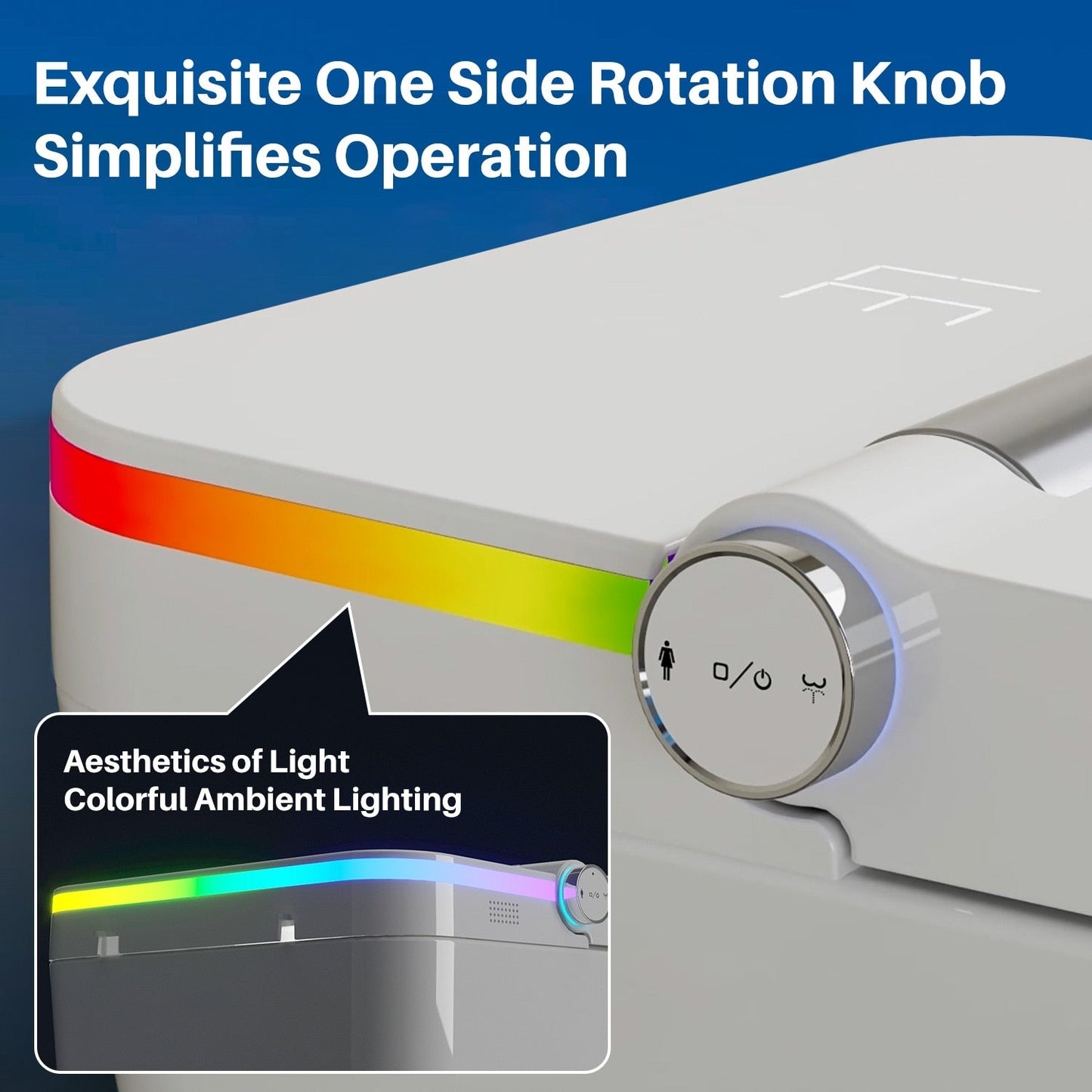 Toilettes intelligentes, bidet monobloc pour salle de bain, toilettes allongées modernes avec eau chaude, double chasse d'eau automatique, fonctionnement par capteur de pied