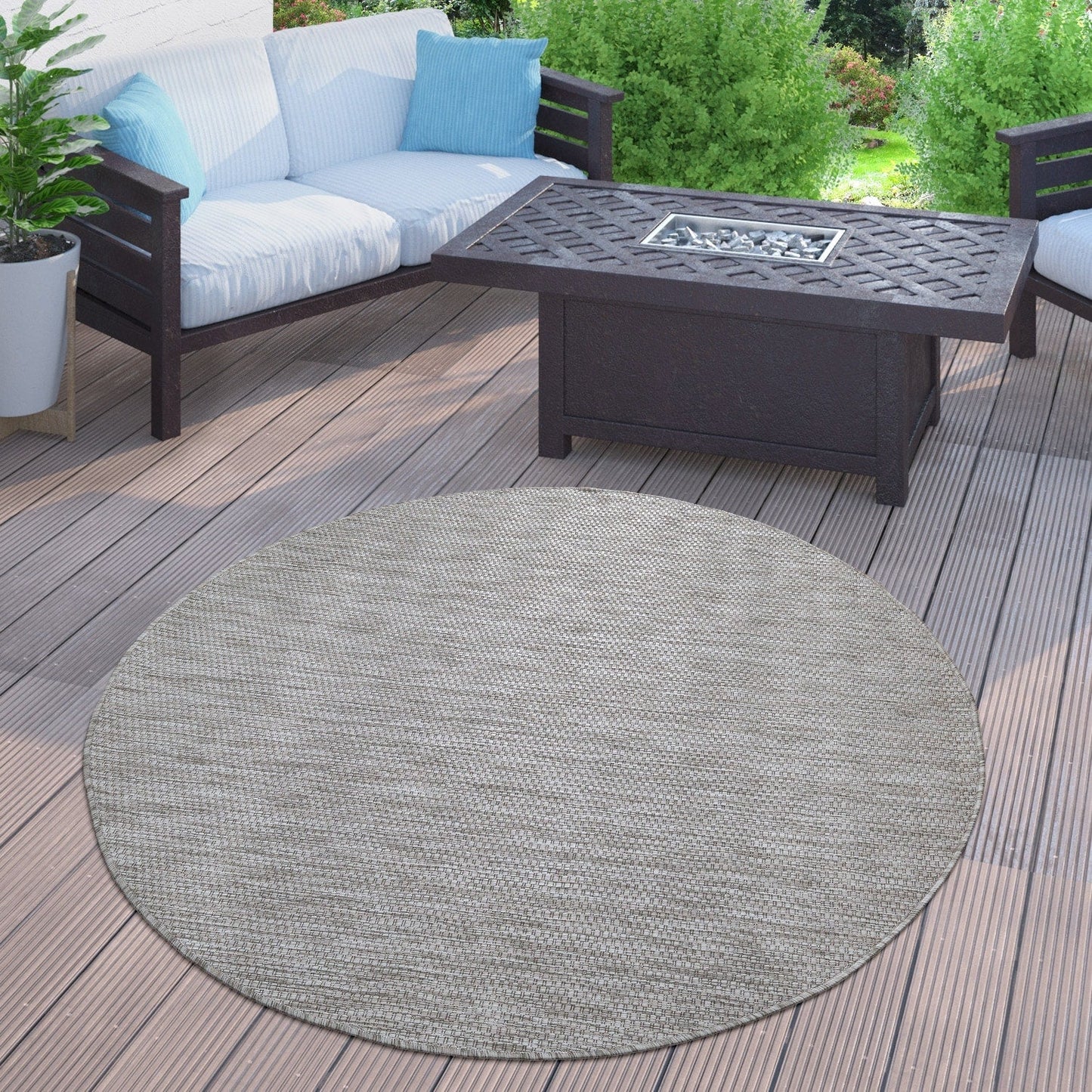 Variegated Waterproof Outdoor Rug for Patio