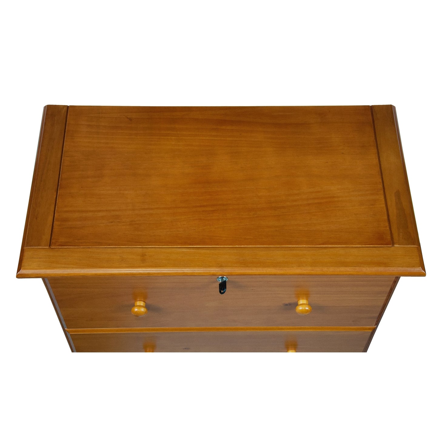 Commode 5 tiroirs géants 100 % bois massif de Palace Imports avec serrure, boutons en métal ou en bois