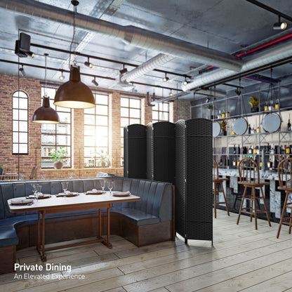 Séparateur de pièce Sorbus à 6 panneaux, cloison de séparation extra large et pliable, tissé à la main, à double charnière, en maille - 1,8 m