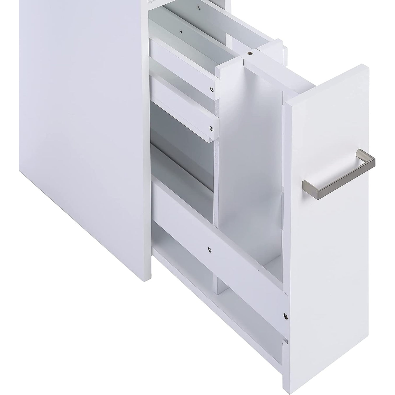 Spirich Home Slim Bathroom Storage Cabinet, Free Standing Toilet Paper Holder, Bathroom Cabinet Slide Out Drawer Storage