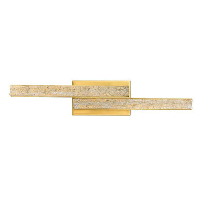 Applique de vanité à LED intégrée en laiton Stagger