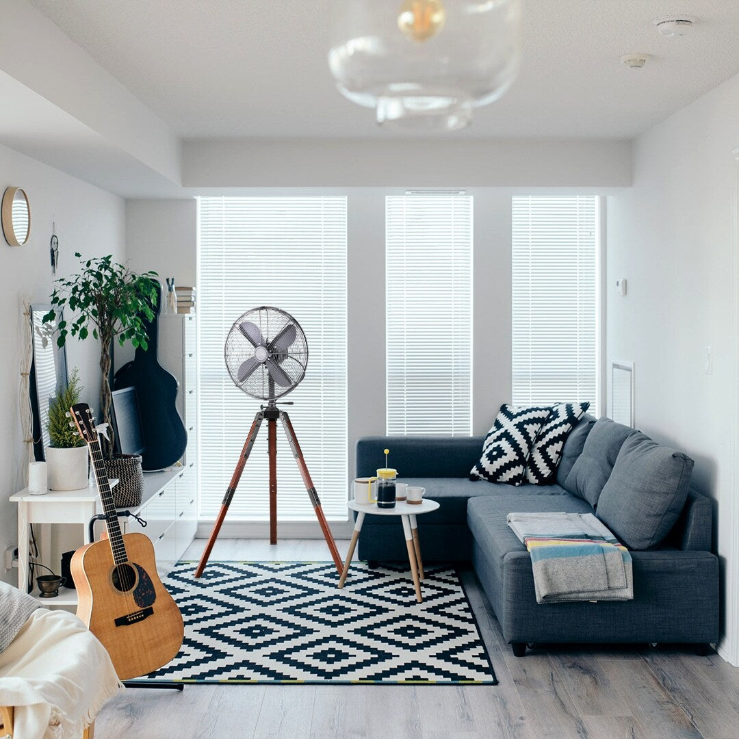 Ventilateur sur pied Star Fans Star Tripod 16 pouces avec pieds en bois