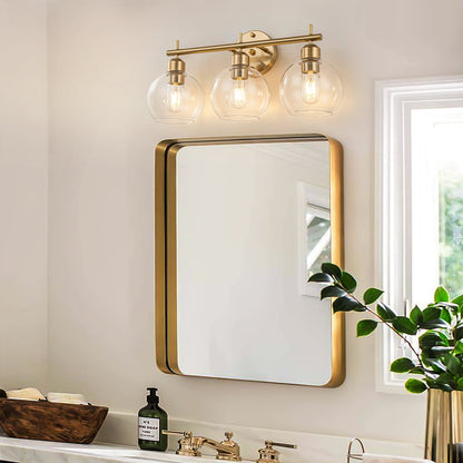 Starsky 4-Lights Modern Dimmable Bathroom Vanity Light with Globe Glass Shade