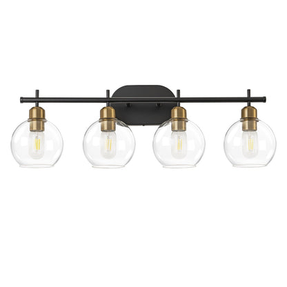 Starsky 4-Lights Modern Dimmable Bathroom Vanity Light with Globe Glass Shade