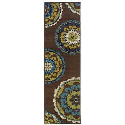 Vista Home Catalina Floral Medallions Indoor/ Outdoor Area Rug--