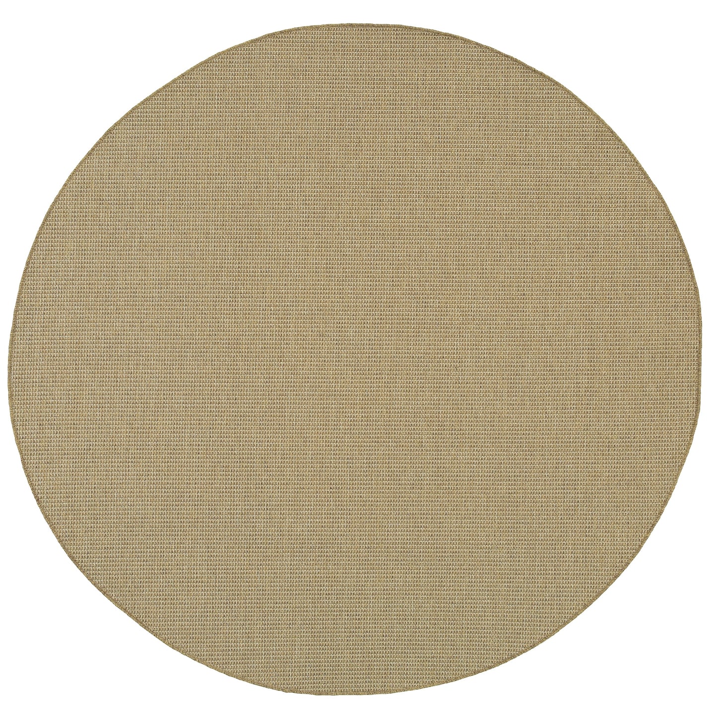 Style Haven Veranda Light Brown Solid Textured Indoor-Outdoor Area Rug