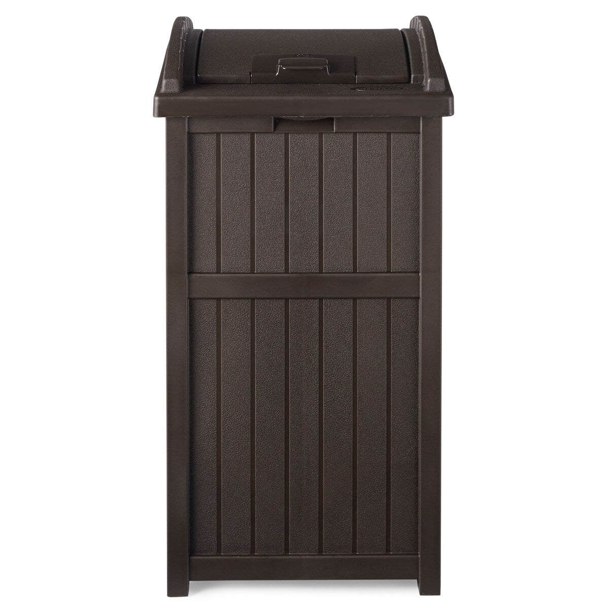 Suncast 30 Gallon Hideaway Trash Waste Bins for Outdoor, Cyberspace