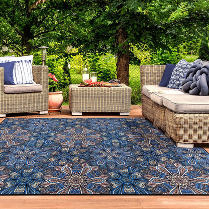Superior Cassidy Floral Boho Non-Slip Indoor Outdoor Area Rug