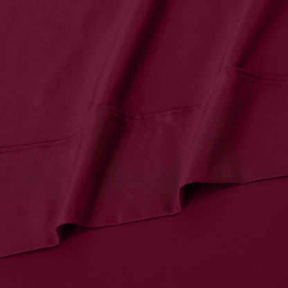 Parure de draps unie écologique en coton égyptien de qualité supérieure 1 200 fils