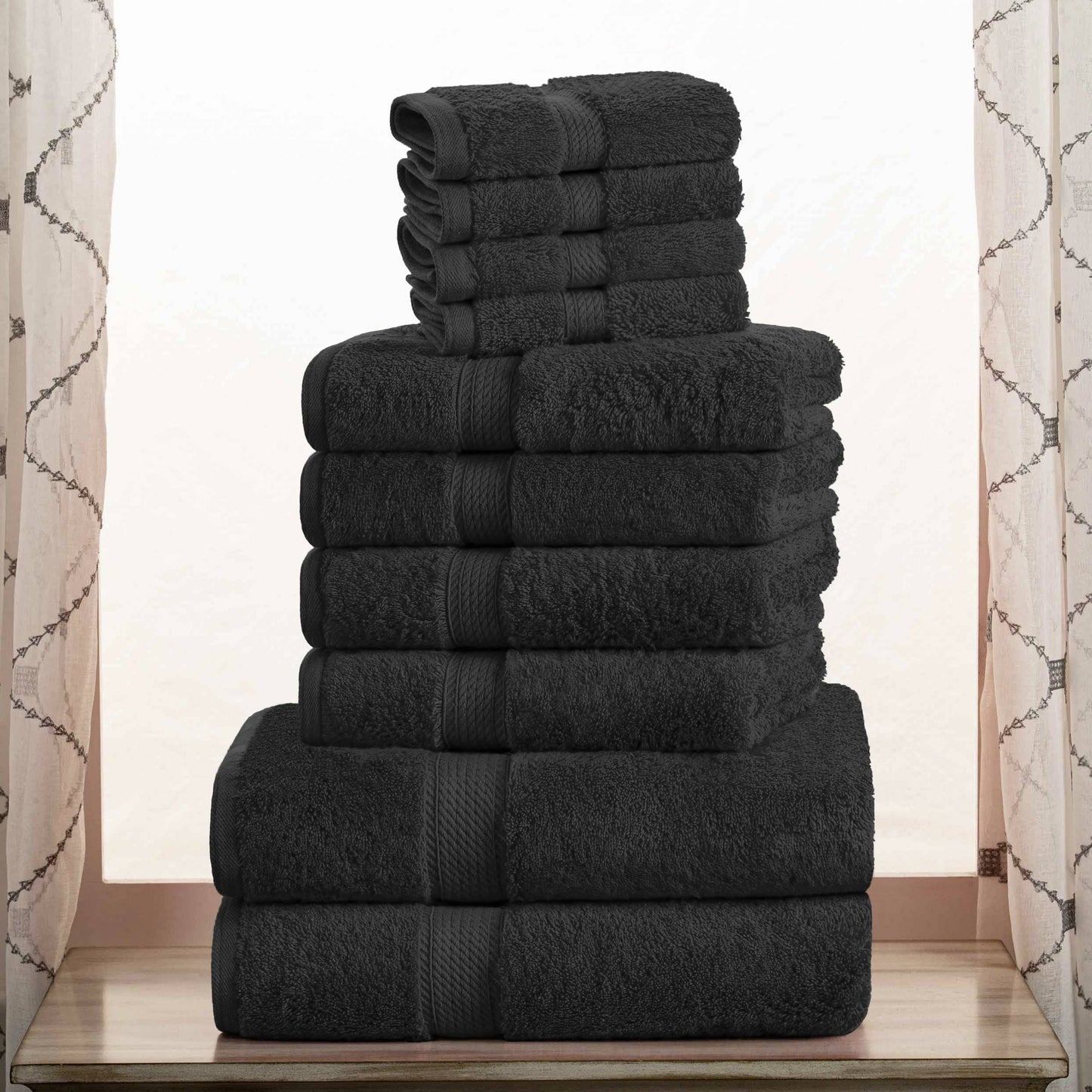 Superior Egyptian Cotton Pile Heavyweight 10-Piece Towel Set