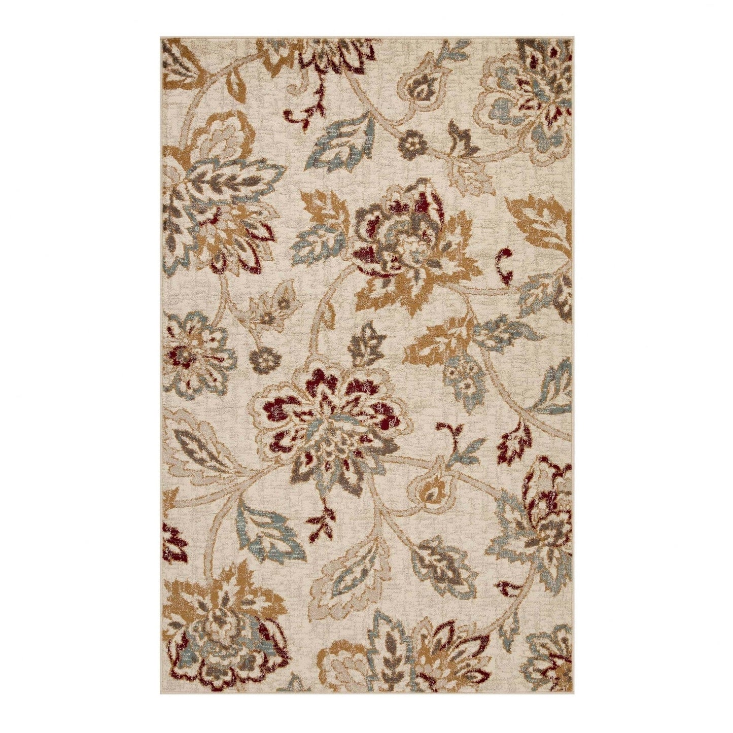 Superior Jacobean Farmhouse Floral Indoor Area Rug