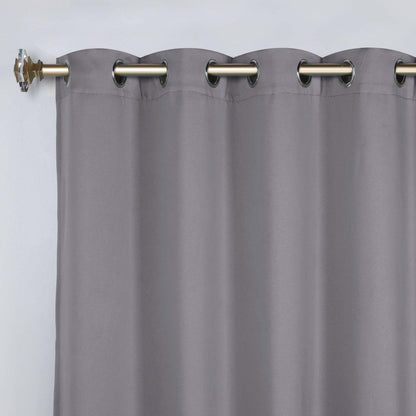 Superior Modern Solid Washable Room Darkening Blackout Curtains, Set of 2 Panels