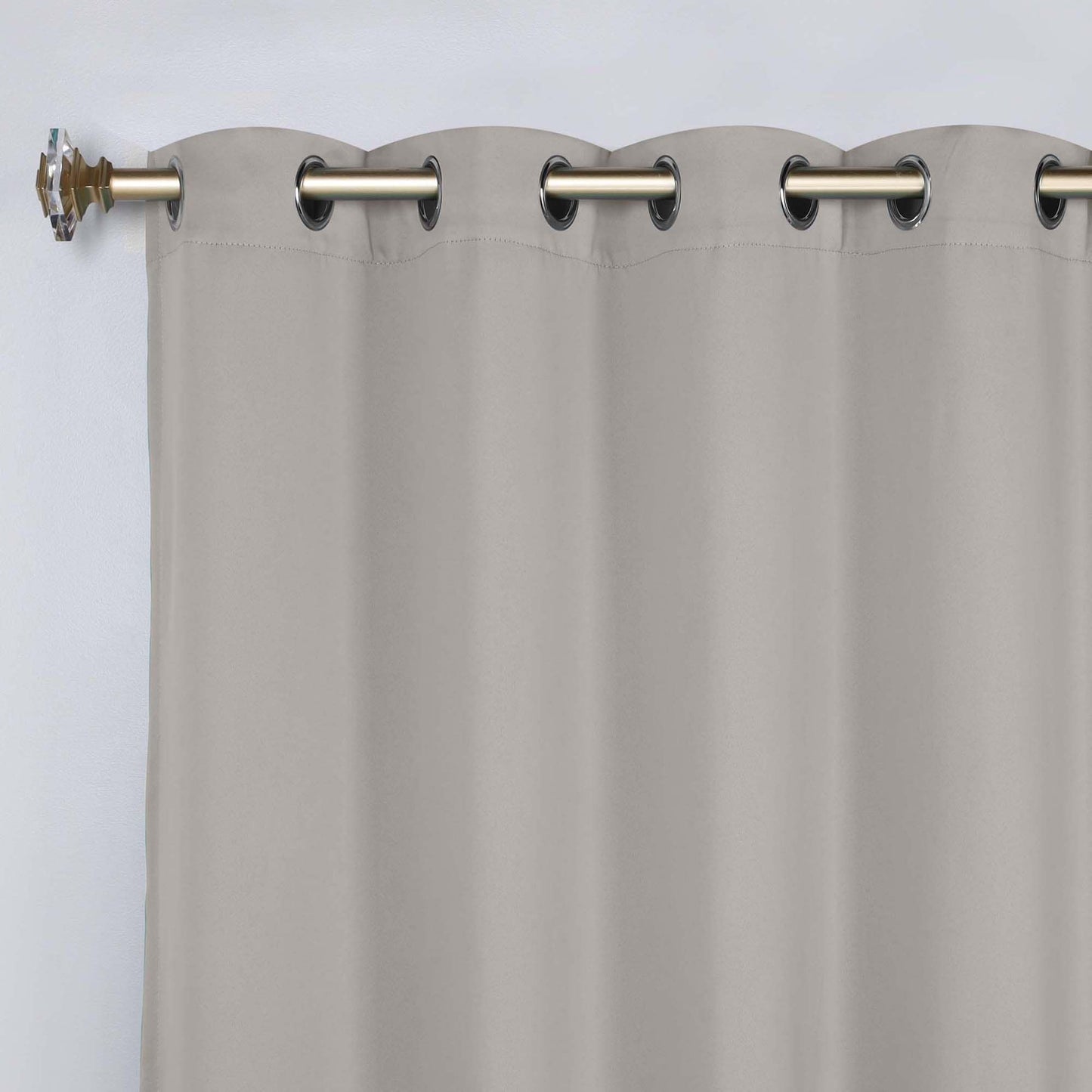 Superior Modern Solid Washable Room Darkening Blackout Curtains, Set of 2 Panels
