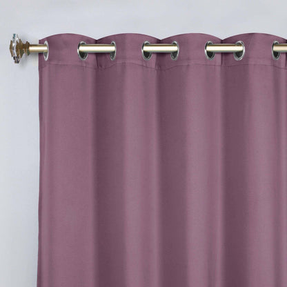 Superior Modern Solid Washable Room Darkening Blackout Curtains, Set of 2 Panels