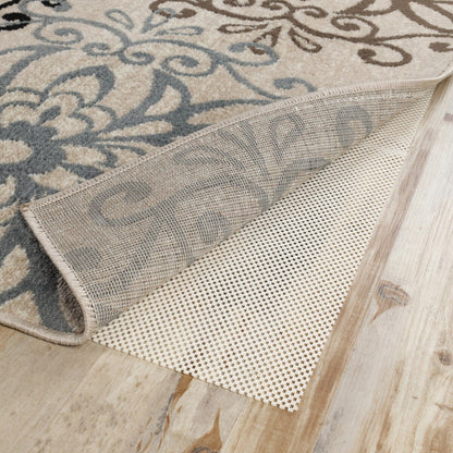 Superior Rio Reversible Non-Slip Grip Foam Mesh Indoor Area Rug Pad - Cream