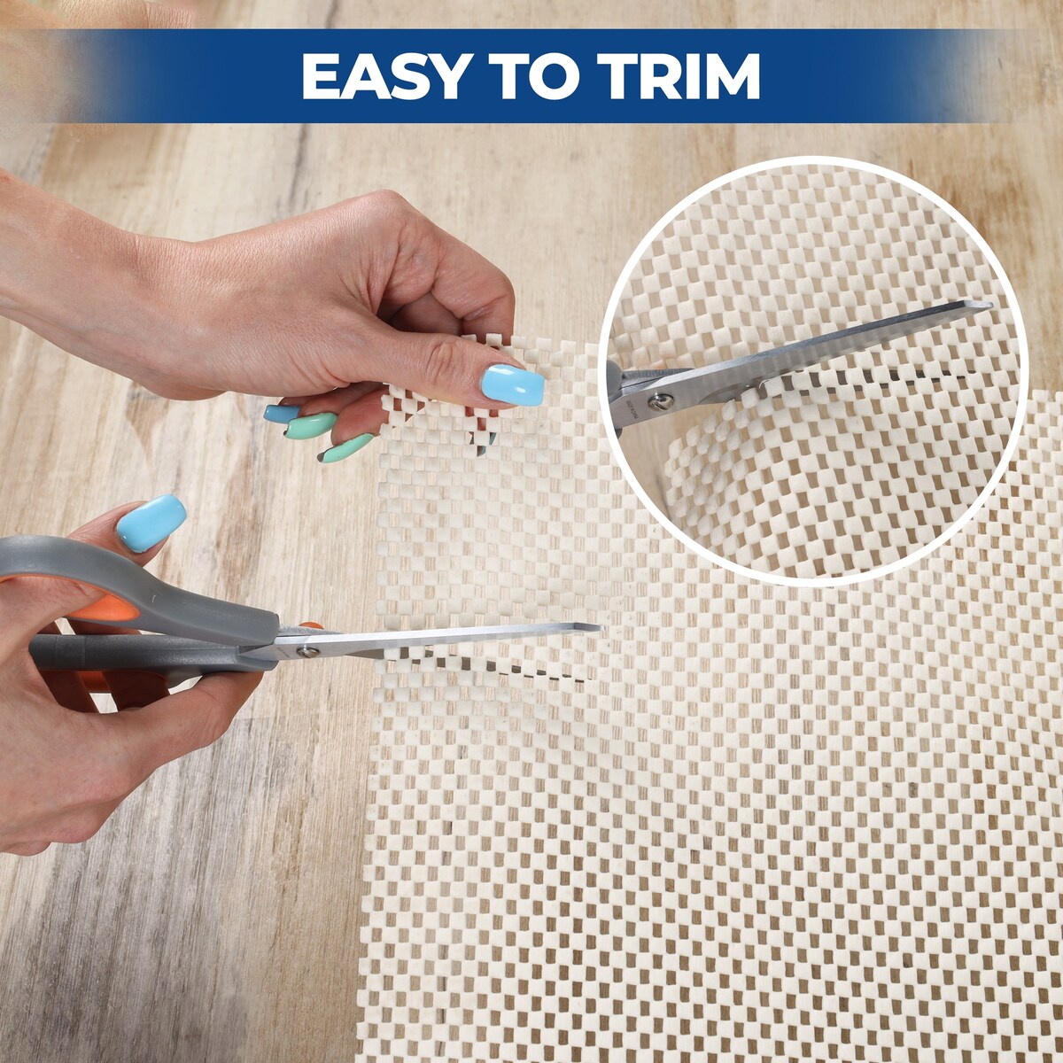 Superior Rio Reversible Non-Slip Grip Foam Mesh Indoor Area Rug Pad - Cream