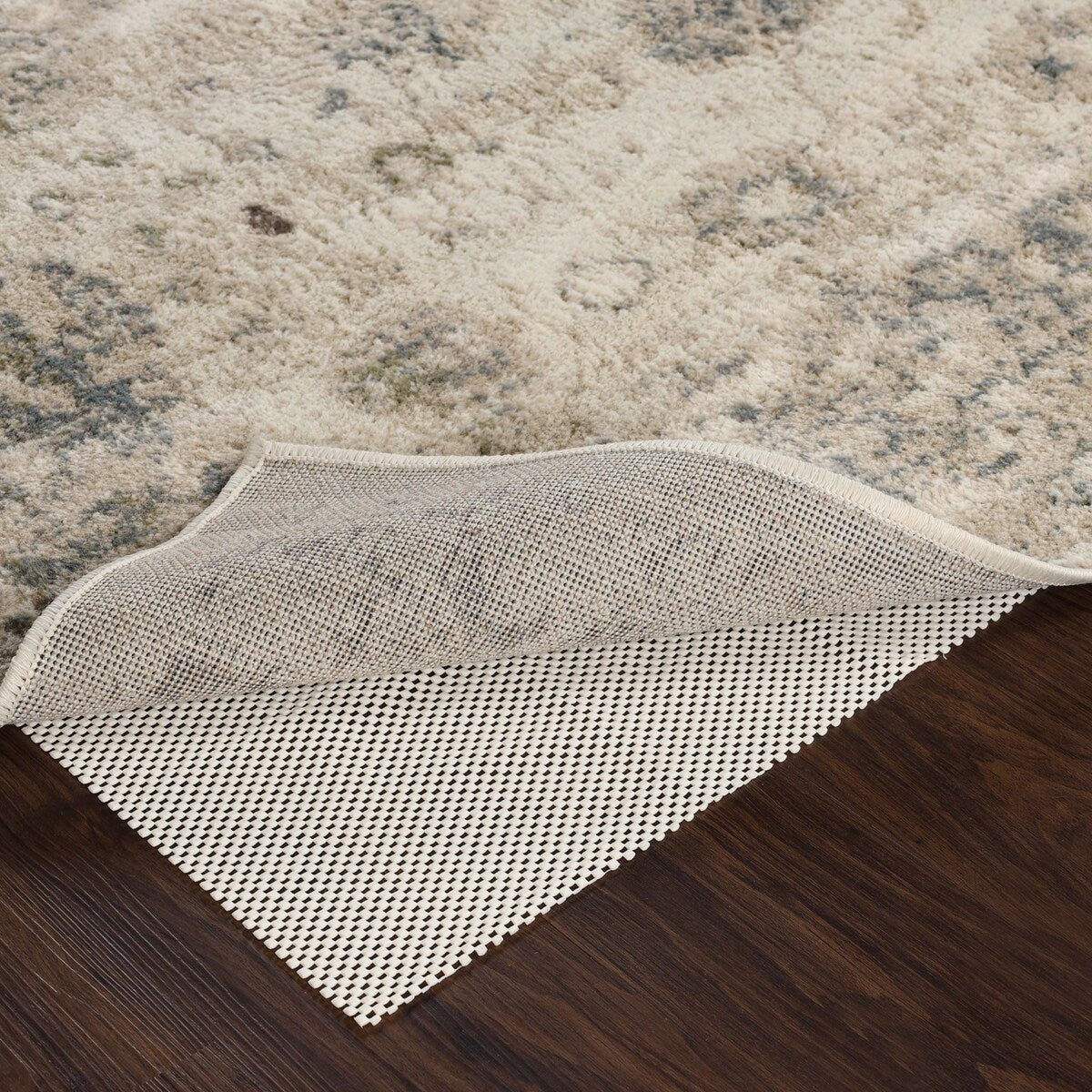 Superior Rio Reversible Non-Slip Grip Foam Mesh Indoor Area Rug Pad - Cream