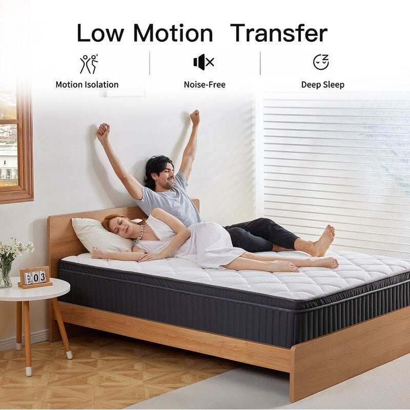 Matelas hybride SweDrea 12 po en mousse à mémoire de forme infusée de gel moelleux, rafraîchissant et respirant, certifié CertiPUR-US, SGS et OEKO-TEX