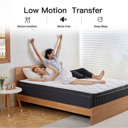 Matelas hybride SweDrea 12 po en mousse à mémoire de forme infusée de gel moelleux, rafraîchissant et respirant, certifié CertiPUR-US, SGS et OEKO-TEX
