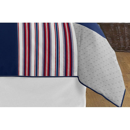 Ensemble de couette 3 pièces pour garçon, collection sport, motif baseball rouge, blanc et bleu, taille double/queen