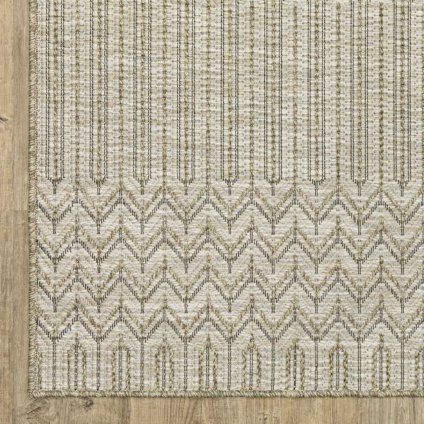 Vista Home Tangelo Geometric Tan/ Black Ultimate Performance Area Rug