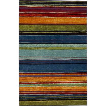 The Curated Nomad Sultan Multicolor Striped Boho Area Rug