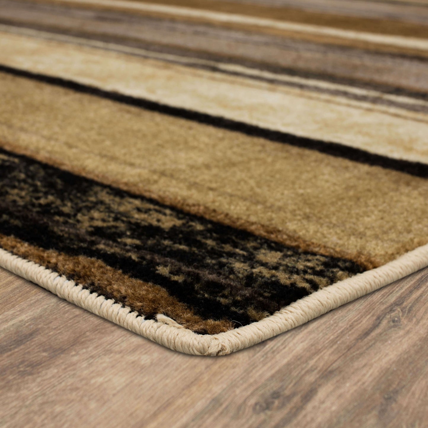 The Curated Nomad Sultan Multicolor Striped Boho Area Rug