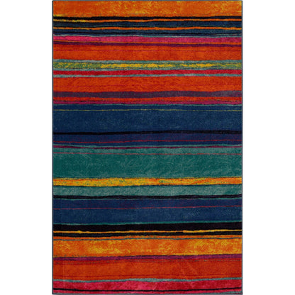 The Curated Nomad Sultan Multicolor Striped Boho Area Rug