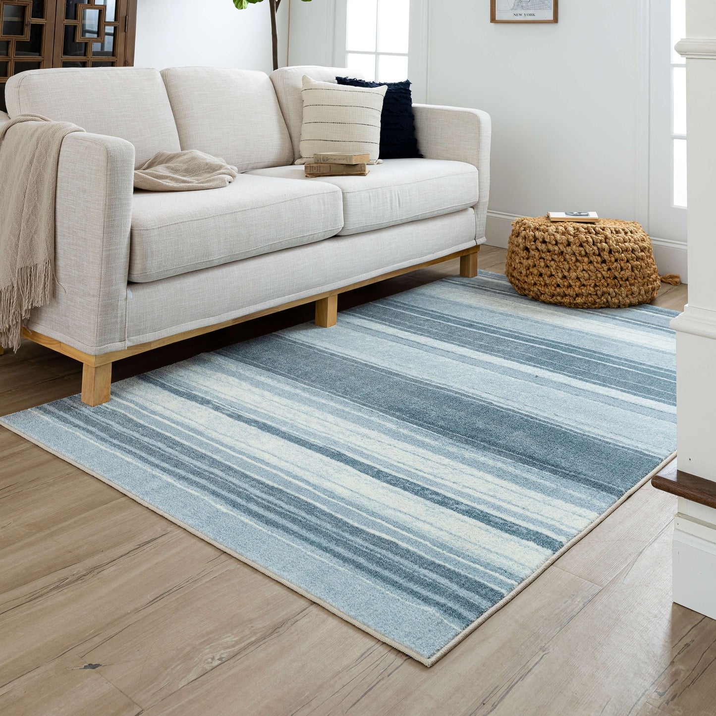 The Curated Nomad Sultan Multicolor Striped Boho Area Rug