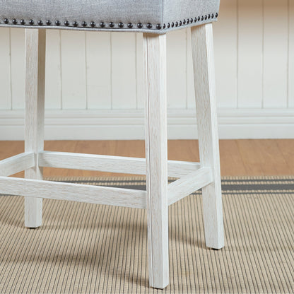 The Gray Barn Barish Backless Saddle Seat Counter Stools (Set of 2)