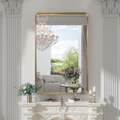 Miroir mural de salle de bain moderne à cadre en métal TokeShimi