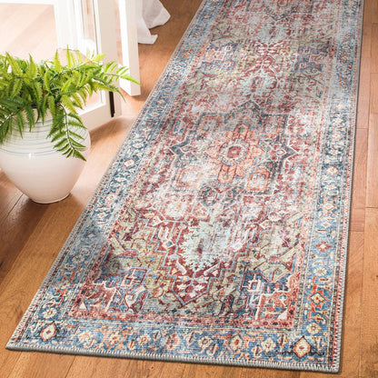 Traditional Distressed Machine Washable Area Rug